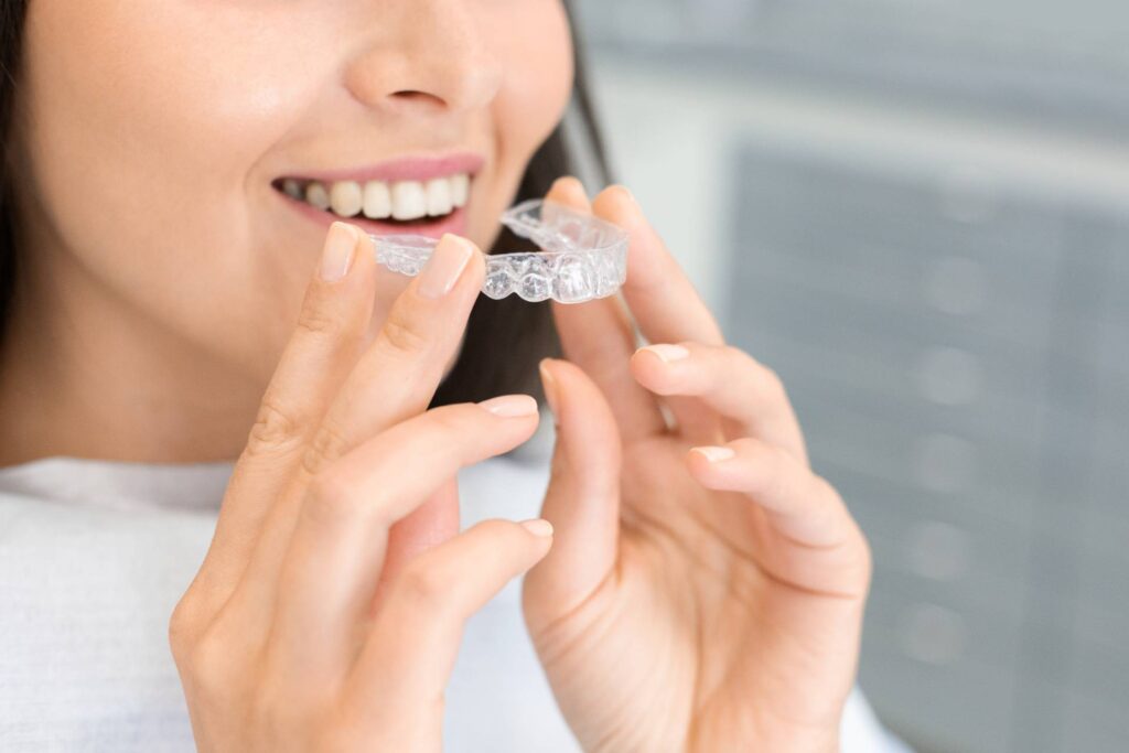 Woman with Invisalign